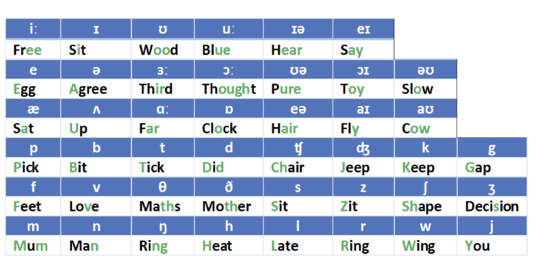 The Phonemic Chart