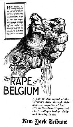 ‘The Rape of Belgium’, New York Times c. 1917