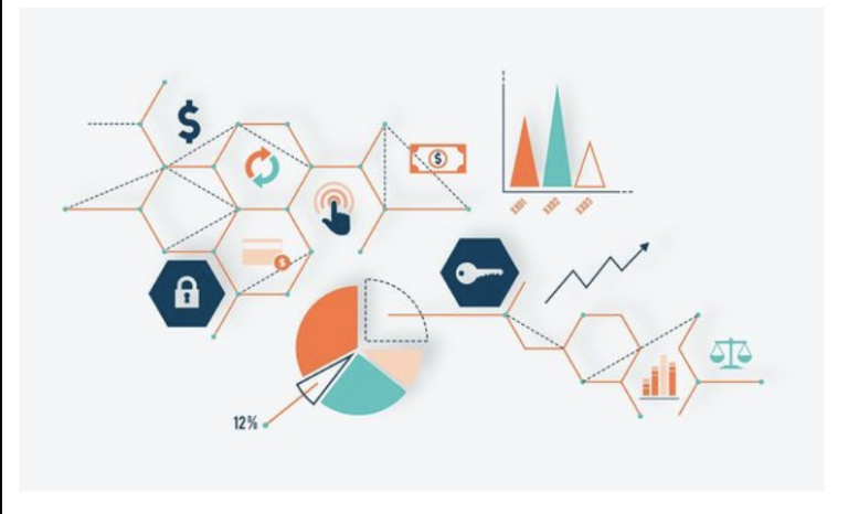 Graphic depicting various generic examples of charts.