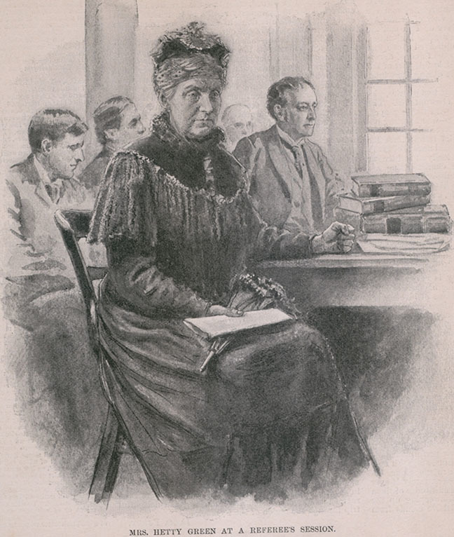 Illustration of Hetty Green.