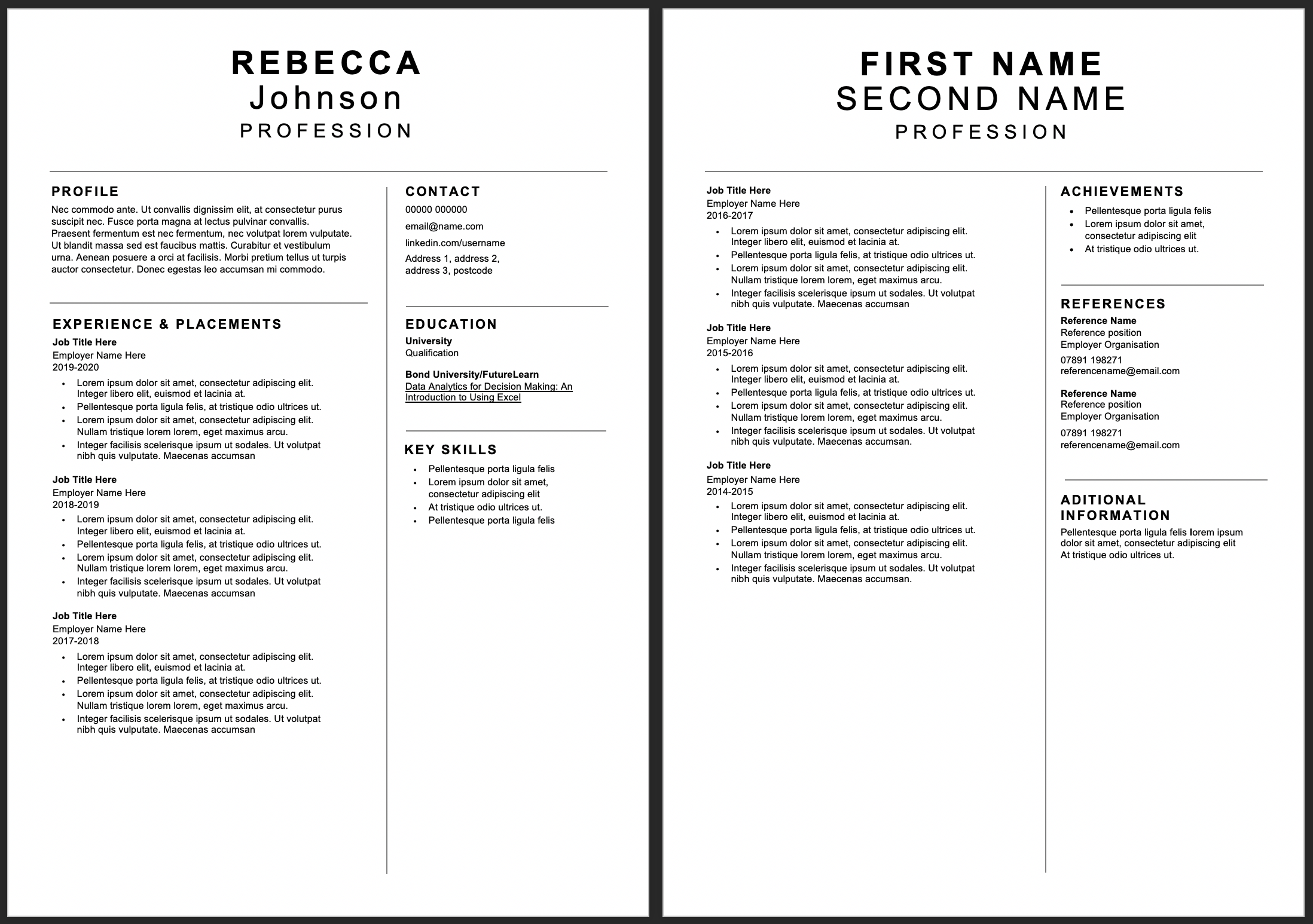 CV Formatting Essentials