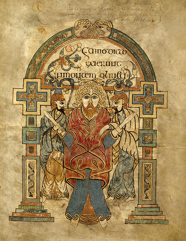 Figure 1, from the Book of Kells, a depiction of the arrest of Jesus Christ.