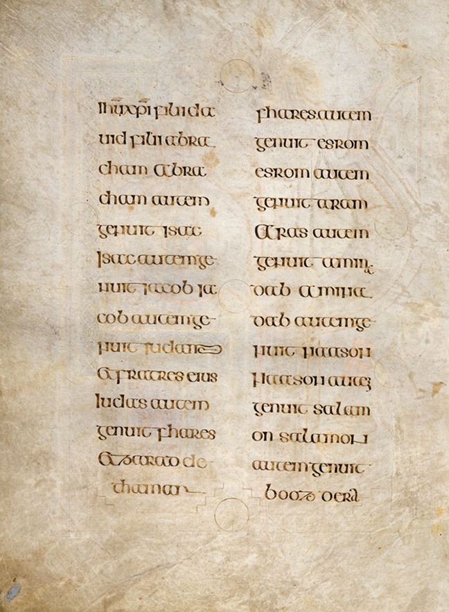 Figure 4, lines of text from the Book of Kells