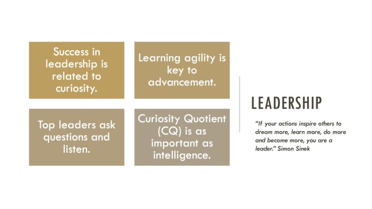 An infographic showing some key attributes of leadership