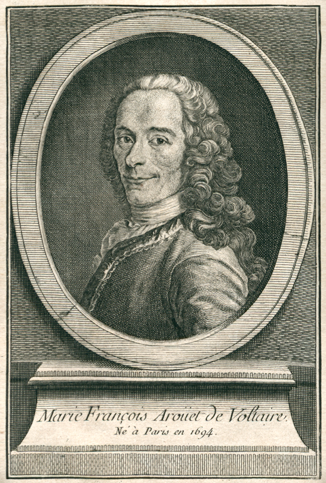 Portrait of Voltaire in *Élémens de la philosophie de Neuton*, 1738