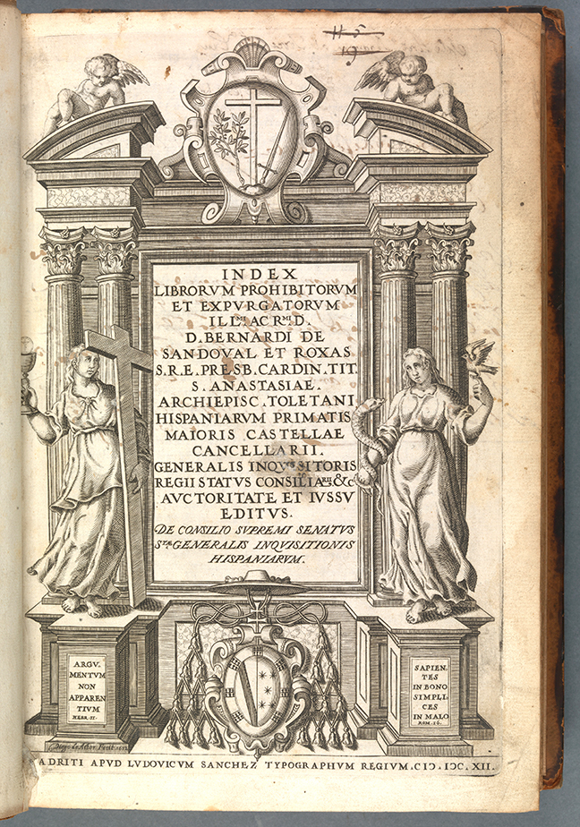 Index Librorum Expurgatorum… (Madrid, 1612), title page. © The Board of Trinity College Dublin