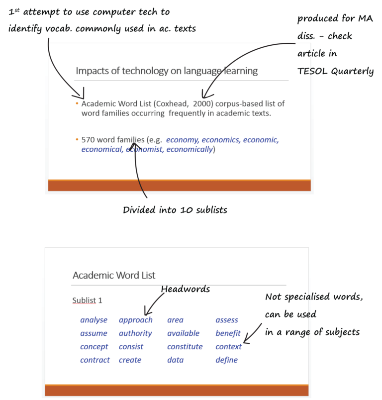 A screen shot of the notes from a power point slide that has arrows and hand written notes surrounding it