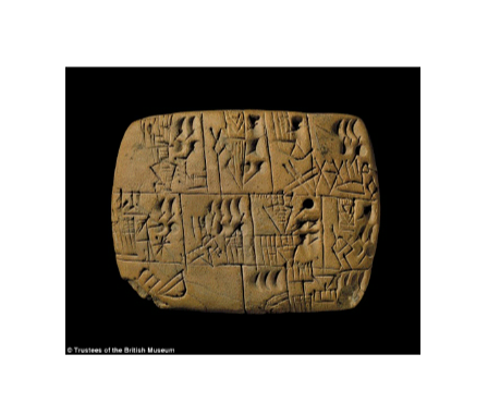 Early writing on a 5,000-year-old tablet