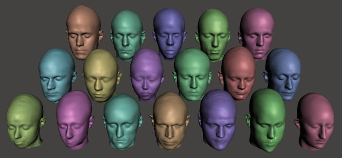 Lots of different shaped human heads