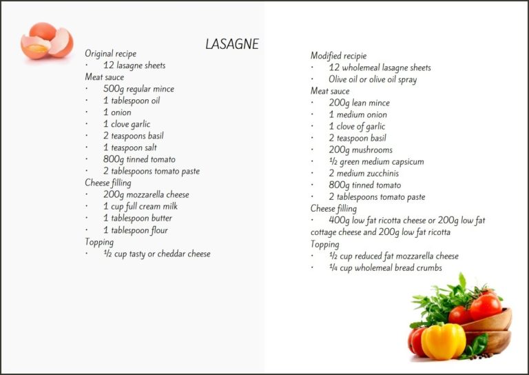 modified lasagne recipe