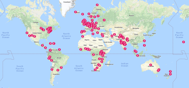 Humanists International member map