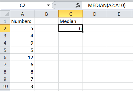 How to calculate a median average in Excel.