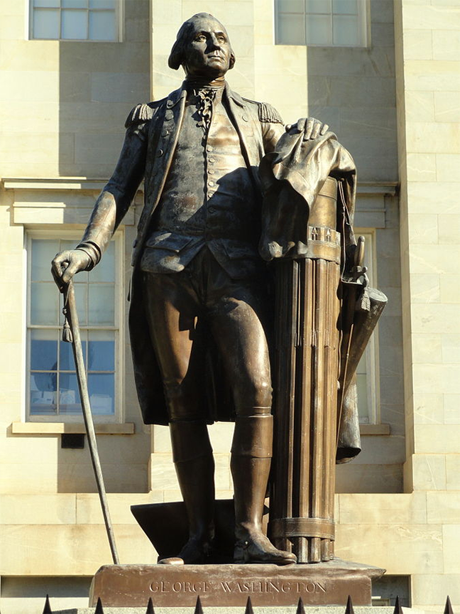 1788 Memorial to George Washington by Jean-Antoine Houdon
