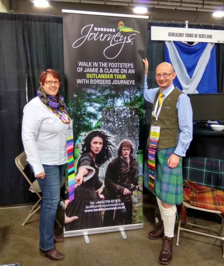 Scottish colleagues in their stand at RootsTech
