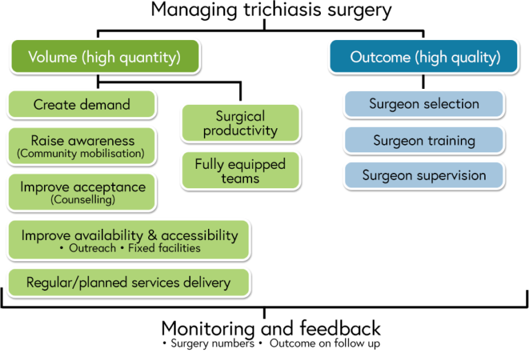 Managing trichiasis surgery for high volume and high quality - the steps are described in detail below