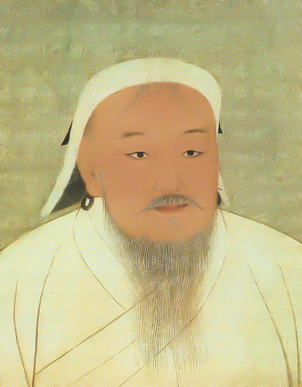 Colour portrait of Genghis Khan (ca 1206-1227)
