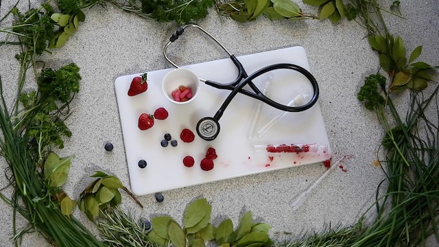 Food as medicine: berries, leaves and a stethoscope