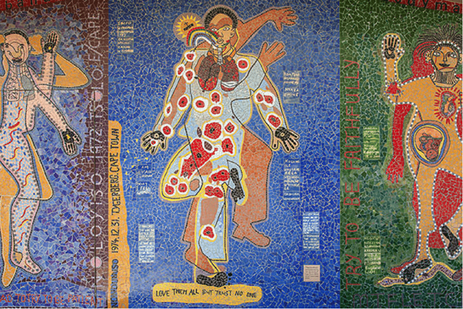 mosaic of a person