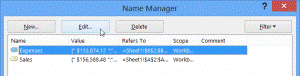 name manager in Excel