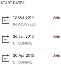 You can now see all of the start dates for FutureLearn courses