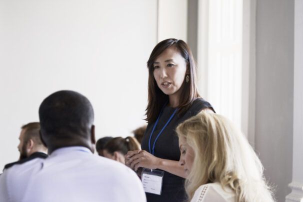 Group of people at a business conference