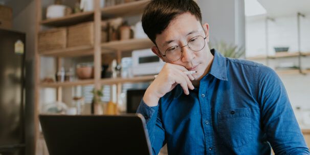 Man using a laptop