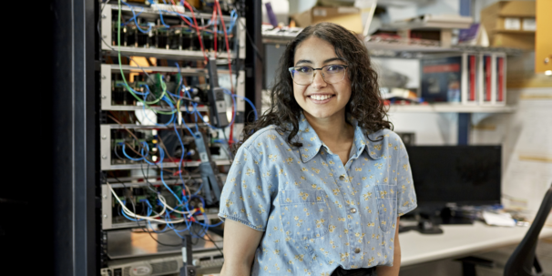 Woman at engineering job