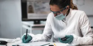 Woman in a lab