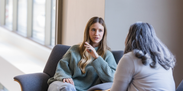 Therapist with young woman